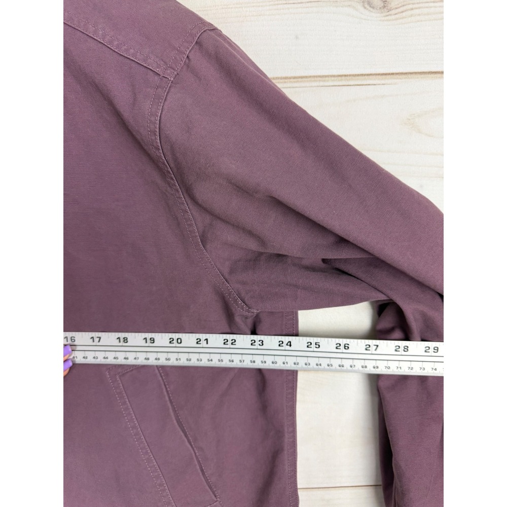 LL Bean Adirondack Coat Women XL Purple Barn Corduroy Collar Canvas Outdoor - Picture 10 of 12